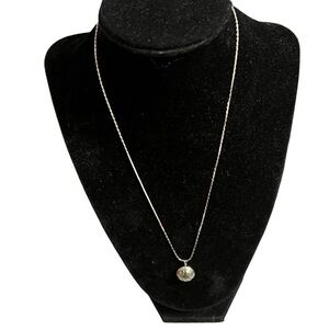 Vintage Avon Silver Necklace with Round Pendant
